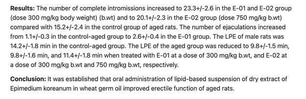 Epimedium sexual behavior study